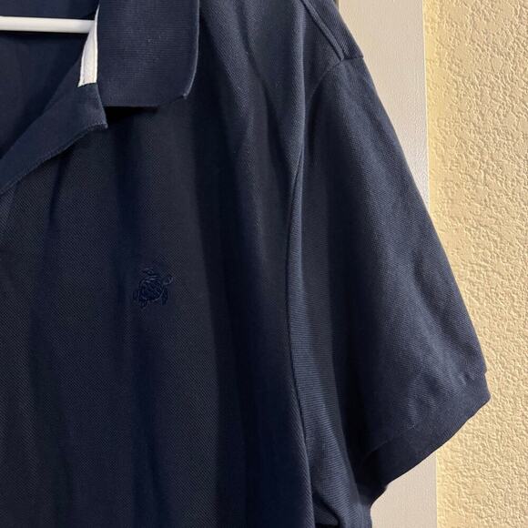 Vilebrequin Men's Organic Cotton Pique Polo Embroidered Logo Size XXL Blue - Picture 7 of 13